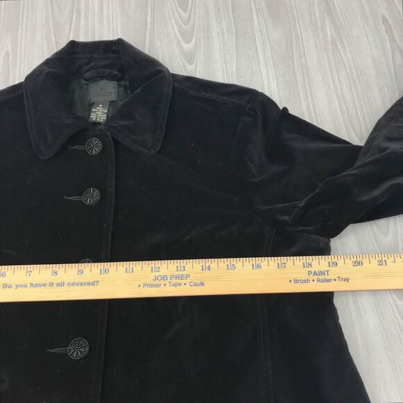 Lucky Brand Dungaree of America Black Velvet Jacket‎ Blazer Women's Medium - Picture 8 of 10